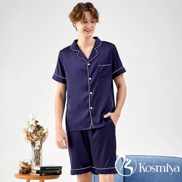 【Kosmiya】1套 多款任選 專櫃級 冰絲緞面 日系簡約短袖睡衣/睡衣/居家服/涼感睡衣/睡衣套裝(均碼/加大碼)