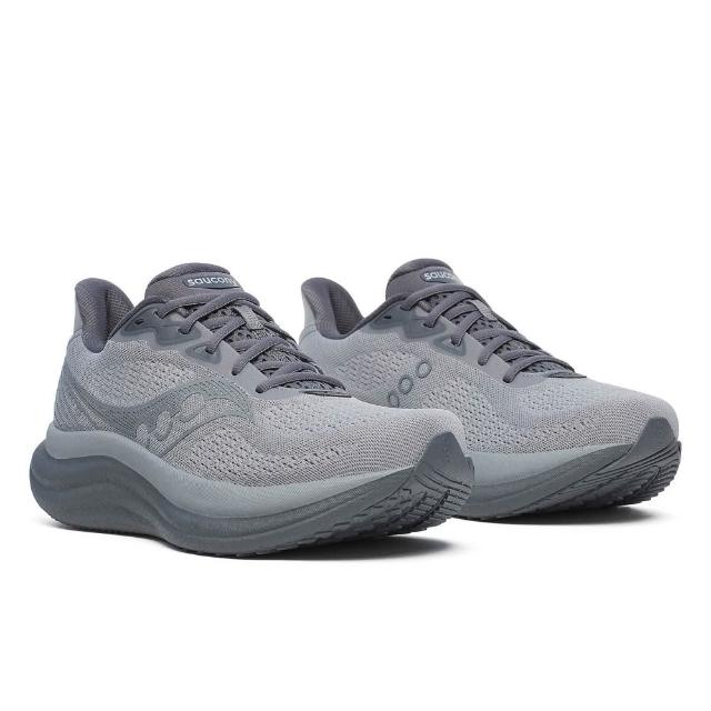 【SAUCONY 索康尼】TRIUMPH 23 男款 一般楦 寬楦 慢跑鞋(S21023 黑 白藍 灰 影灰 化石灰 緩衝 勝利)