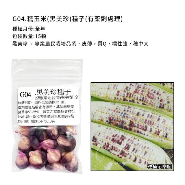 【蔬菜工坊】玉米種子系列-各包裝數量詳見內文及圖片說明(水果玉米 玉米筍 糯玉米 超甜玉米)