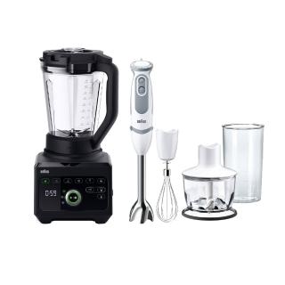 【BRAUN 百靈】PowerBlend 9多動向智能調理機 JB9+手持式食物攪拌棒 MQ5035(獨家組合)