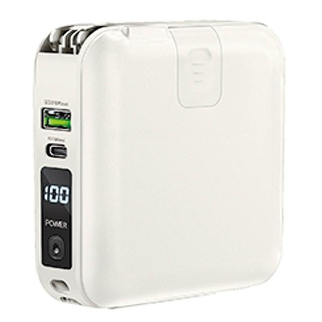 ZJ-51 10000mAh 五合一 22.5W PD+QC 自帶線無線快充行動電源(無線充電/自帶線/手機支架)