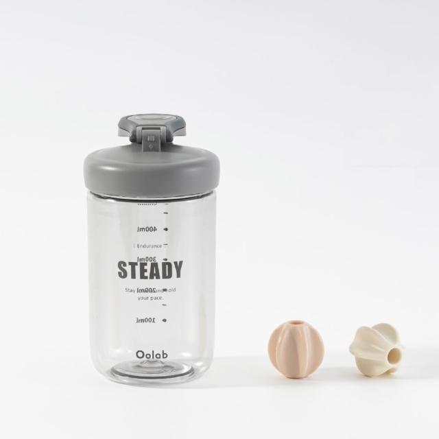 【Oolab 良杯製所】律動蛋白搖搖杯 500ml(防漏/乳清蛋白/搖搖杯/多色任選/攪拌球)