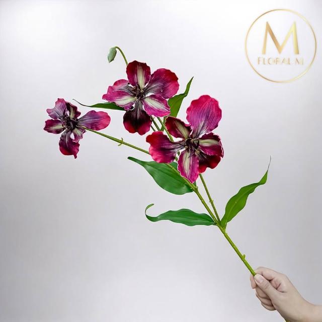 【Floral M】莫內花園愛麗絲鳶尾花仿真花花材1入組(人造花/仿真花/假花/花藝DIY/裝飾花材)
