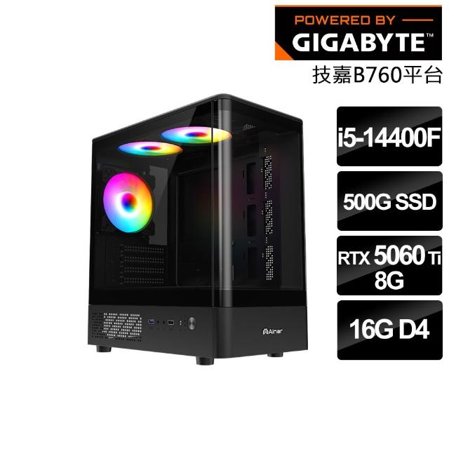 【技嘉平台】i5十核RTX 5060 Ti{碎星教徒}電競電腦(i5-14400F/B760/16G/500GB SSD/燕雲十六聲適用)
