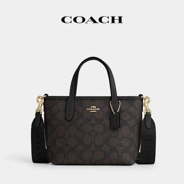 【COACH】蔻馳官方直營 CITY 馬車圖案/經典Logo迷你托特包 托特手袋 斜背包 手提包-多色任選(CCO38/CW032)