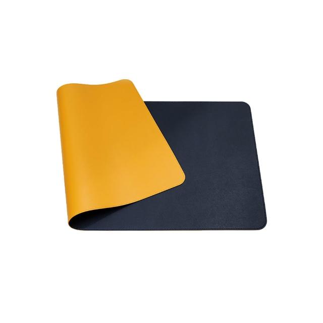 【OMG】雙面雙色PU皮革桌墊 防水防油素面滑鼠墊 90x45cm(辦公桌墊/電腦桌墊/餐墊)