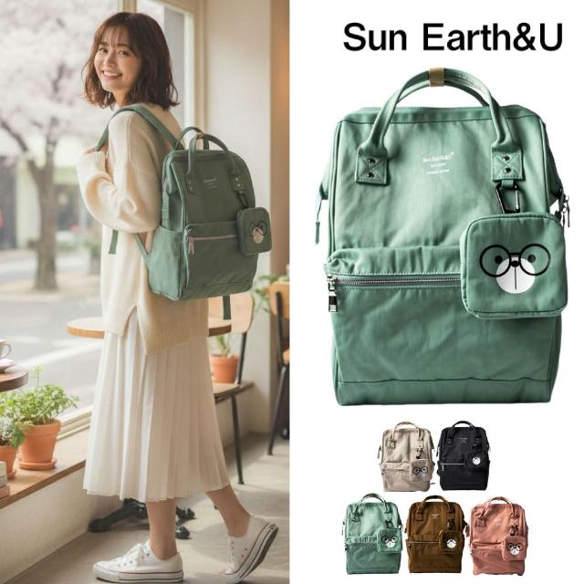 【Sun Earth&U】日本17口袋收納Macoroon行李後背包/旅行包/媽媽包(日本原廠授權商)