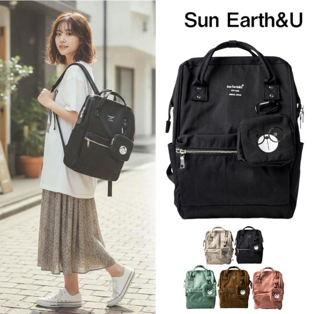 【Sun Earth&U】日本17口袋收納Macoroon行李後背包/旅行包/媽媽包(日本原廠授權商)
