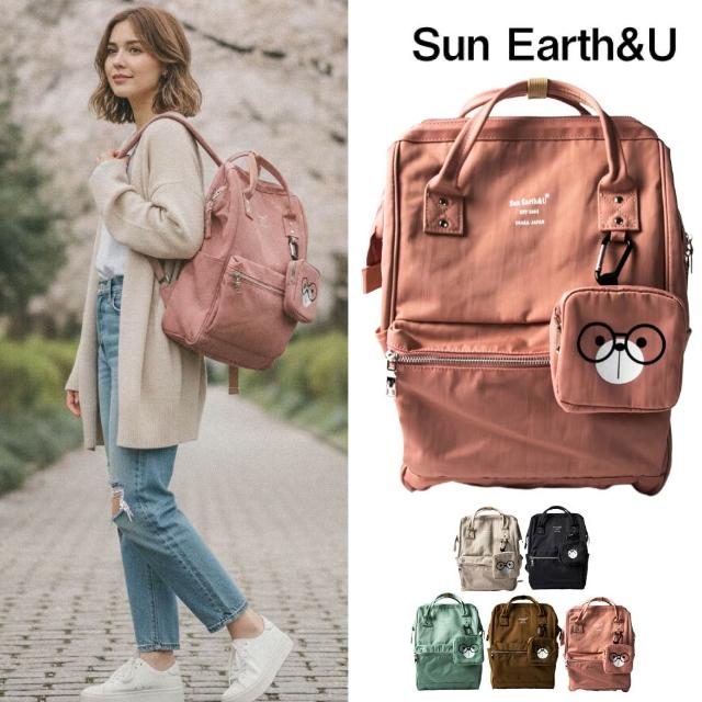 【Sun Earth&U】日本17口袋收納Macoroon行李後背包/旅行包/媽媽包(日本原廠授權商)