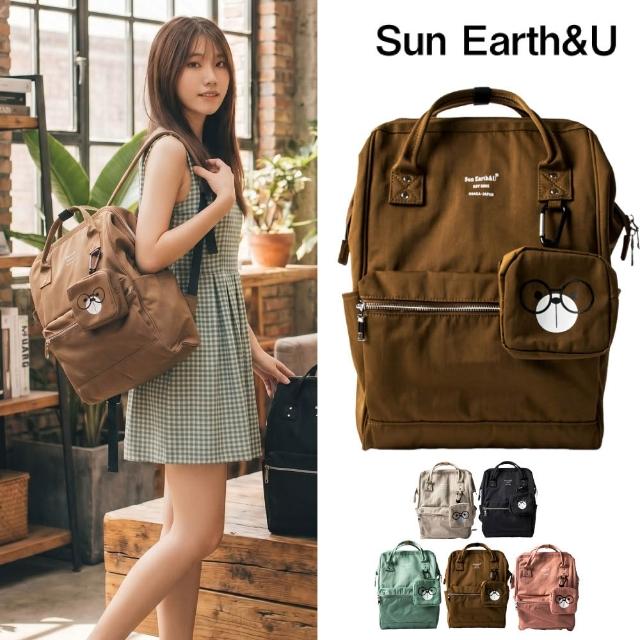 【Sun Earth&U】日本17口袋收納Macoroon行李後背包/旅行包/媽媽包(日本原廠授權商)