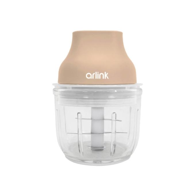 【Arlink】2入組 AG270CB  一大一小玻璃款 三色可選 食物料理機/電動蒜泥器/切蒜機(蒜泥機)