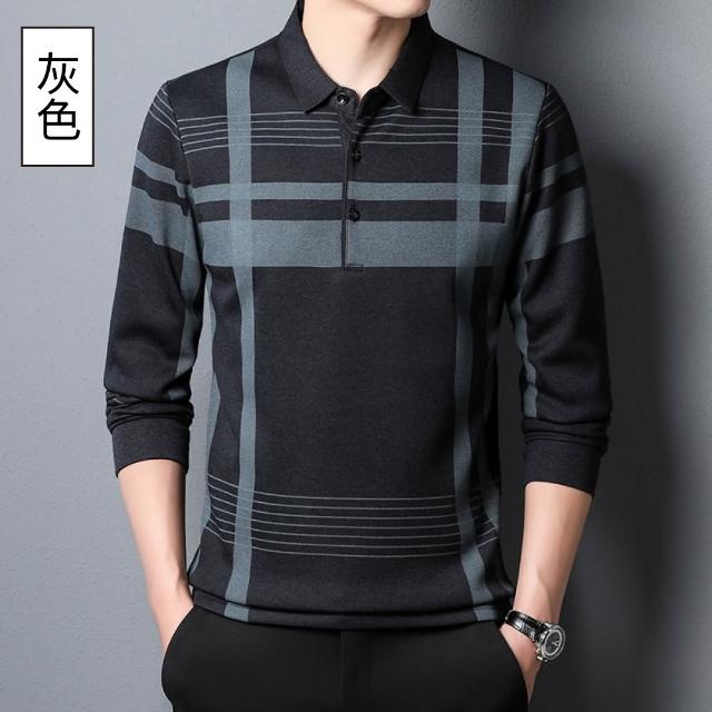 【NEW FORCE】時尚商務休閒男士長袖POLO衫-3色可選(長袖POLO衫/長袖上衣/保暖上衣/休閒上衣)