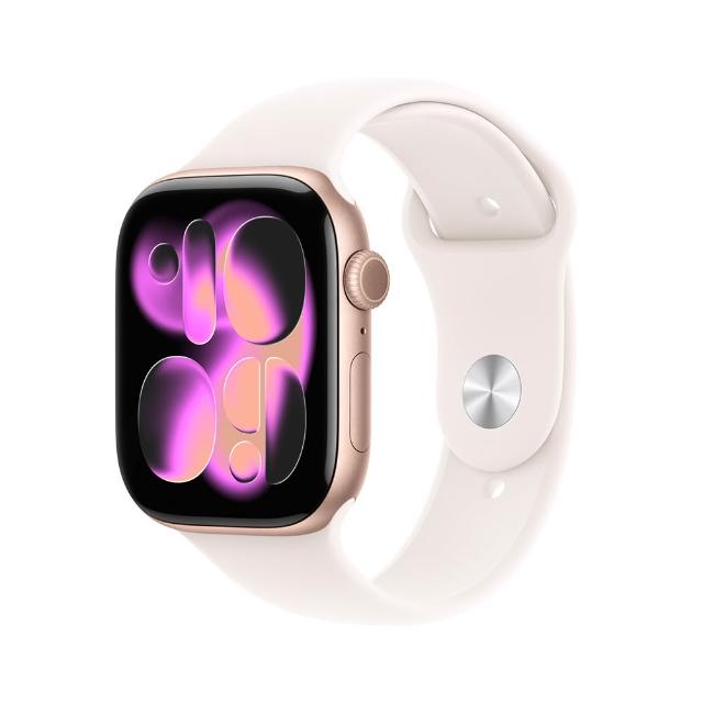 犀牛盾編織錶帶組【Apple】Apple Watch Series 11 GPS 46mm(鋁金屬錶殼搭配運動型錶帶)