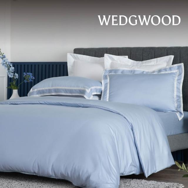【WEDGWOOD】天絲兩用被床包枕套四件組 特大｜簡意素色(60支300織)