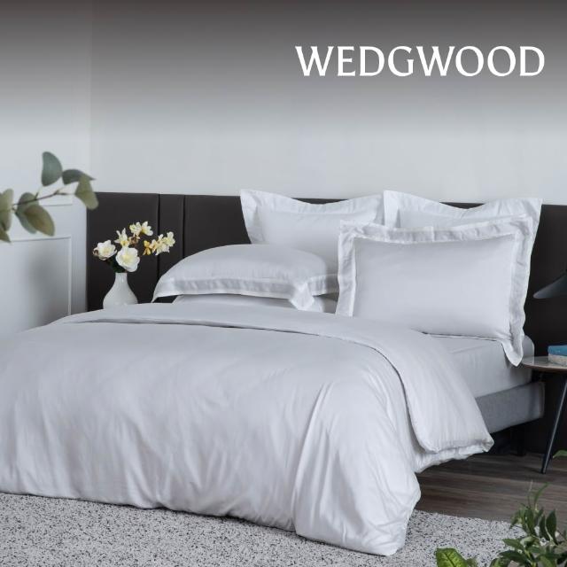 【WEDGWOOD】天絲兩用被床包枕套四件組 特大｜簡意素色(60支300織)