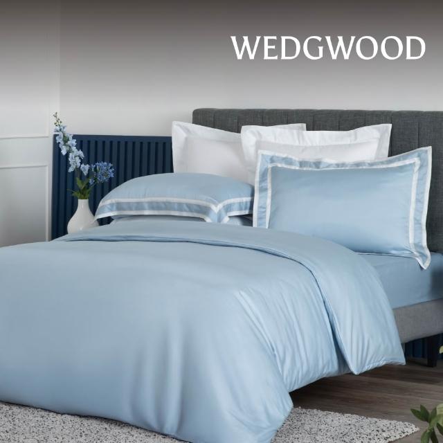 【WEDGWOOD】天絲兩用被床包枕套四件組 特大｜簡意素色(60支300織)