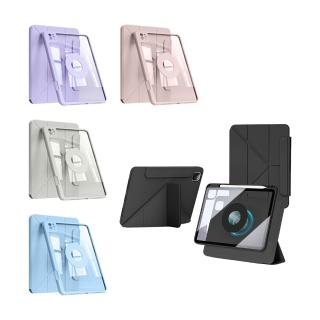 【OMG】iPad 第11代 11吋 A16 2025版 平板殼 雙面夾磁吸Y折支架平板皮套 全方位保護/充電筆槽/智能休眠喚醒