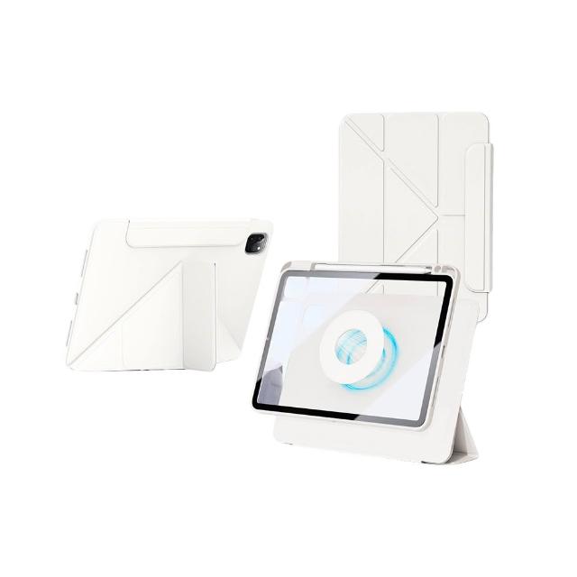 【OMG】iPad 第11代 11吋 A16 2025版 平板殼 雙面夾磁吸Y折支架平板皮套 全方位保護/充電筆槽/智能休眠喚醒