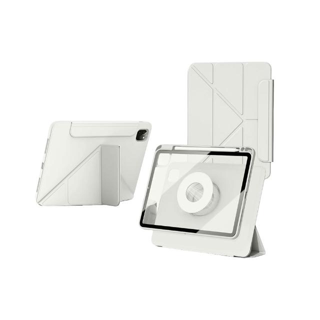 【OMG】iPad 第11代 11吋 A16 2025版 平板殼 雙面夾磁吸Y折支架平板皮套 全方位保護/充電筆槽/智能休眠喚醒