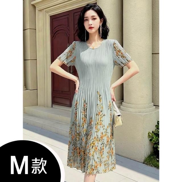【K.W.】MOMO限定韓國三宅風秋新品首發輕褶衣洋裝(壓褶 中大尺碼 小禮服 小香風)