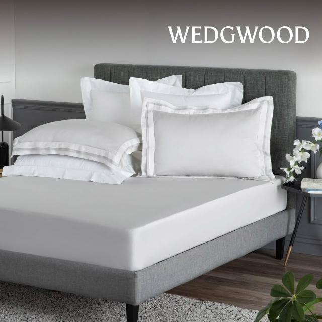 【WEDGWOOD】100%天絲簡約素色 床包枕套三件組(加大任選｜80支350織)