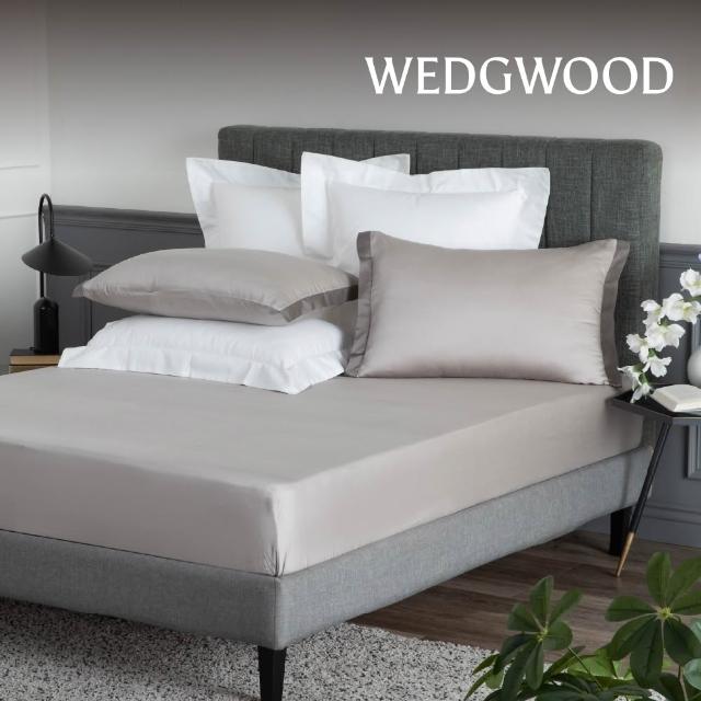 【WEDGWOOD】100%天絲簡約素色 床包枕套三件組(加大任選｜80支350織)