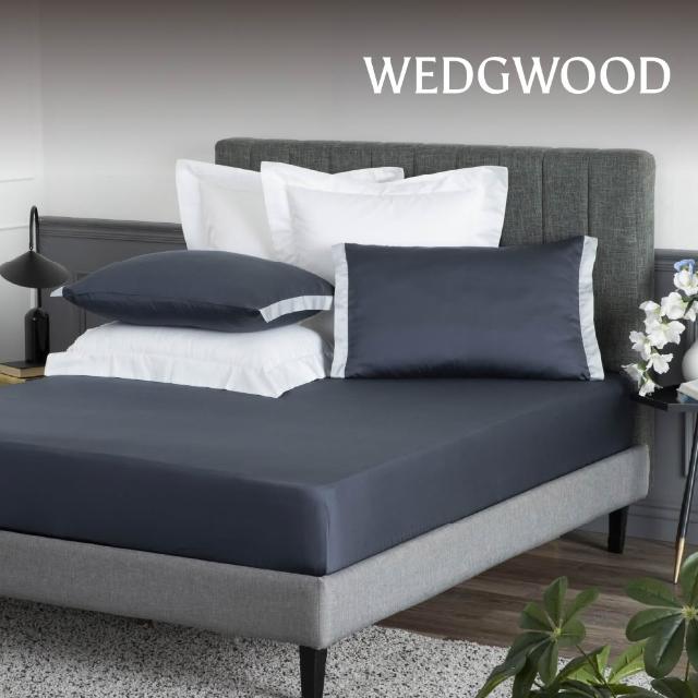 【WEDGWOOD】100%天絲簡約素色 床包枕套三件組(特大任選｜80支350織)