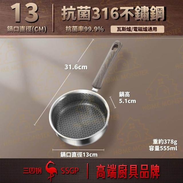 【蜂巢不沾】316蜂巢煎蛋鍋 316不鏽鋼平底鍋 IH爐不沾鍋 IH爐煎蛋鍋 蛋料理專用鍋 少油不沾鍋(平底鍋)