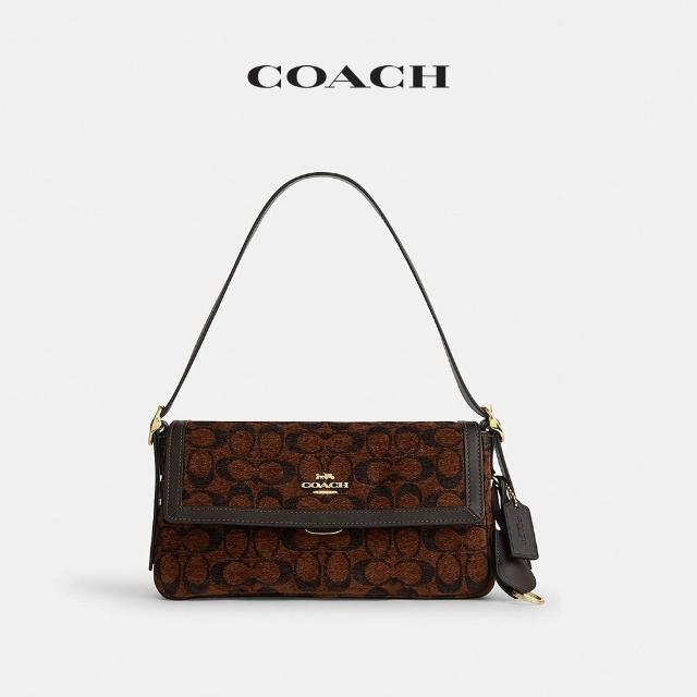 【COACH】蔻馳官方直營 ETTA 小號翻蓋單肩手袋 單肩包 斜背包-多款任選(CCV63/CCV65)