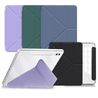 【VXTRA】三星 Galaxy Tab S10 Lite 10.9吋 軍事防摔級 Y折晶透背蓋立架皮套 含筆槽