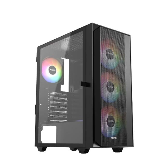 【微星平台】I3 四核 RTX 5060 {太陰神印IV}電競機(I3-14100F/H610/32G D4/512G)
