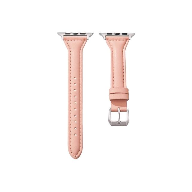 【OMG】Apple Watch 11代 經典女士皮革錶帶 iwatch替換錶帶 42mm/46mm