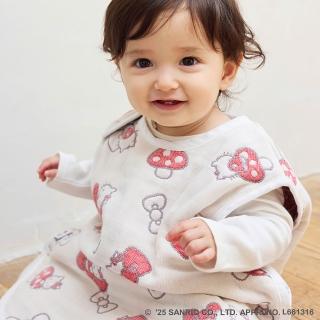 【Hoppetta】HELLO KITTY 三麗鷗聯名六層紗防踢背心 幼童(2-7歲 日本製冬暖夏涼四季款)