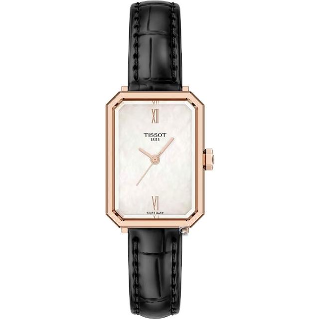 【TISSOT 天梭】SRV系列 復古簡約方型腕錶  女錶  手錶 情人節 禮物(T1601103611300)