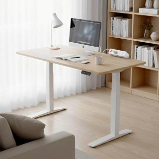 【Flexispot】磁吸式電動升降桌 含桌上插座、理線架、磁吸收納板 140x70cm(自行組裝)
