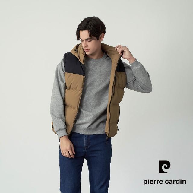 【pierre cardin 皮爾卡登】網路獨家 男款 保暖科技棉防潑水連帽背心(多色任選)