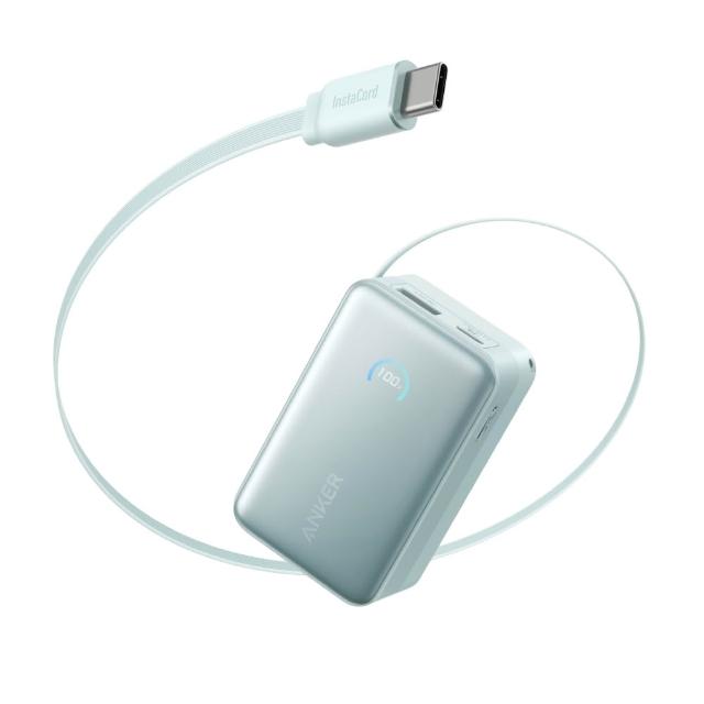 【Anker】官方授權直營 A1638 行動電源 10000mAh 45W 自帶伸縮線(36Wh/USB-A+USB-C/數字顯示)