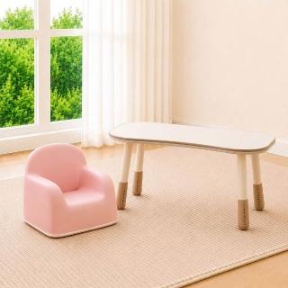 【kidus】2025新款 100公分兒童小沙發+花生桌椅組 一桌一椅HS003+SF004(學習桌椅 繪畫桌椅)