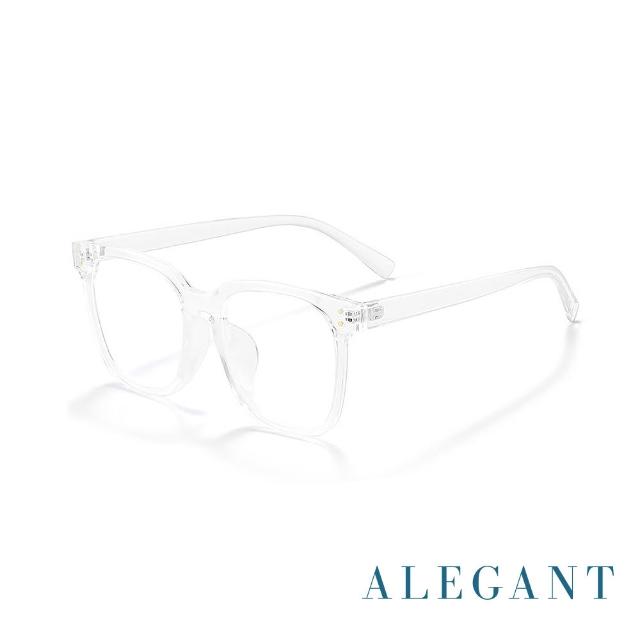 【ALEGANT】日系時尚百搭TR90輕量方框UV400濾藍光眼鏡(抗藍光眼鏡/檢驗合格/時尚設計/新品上架)