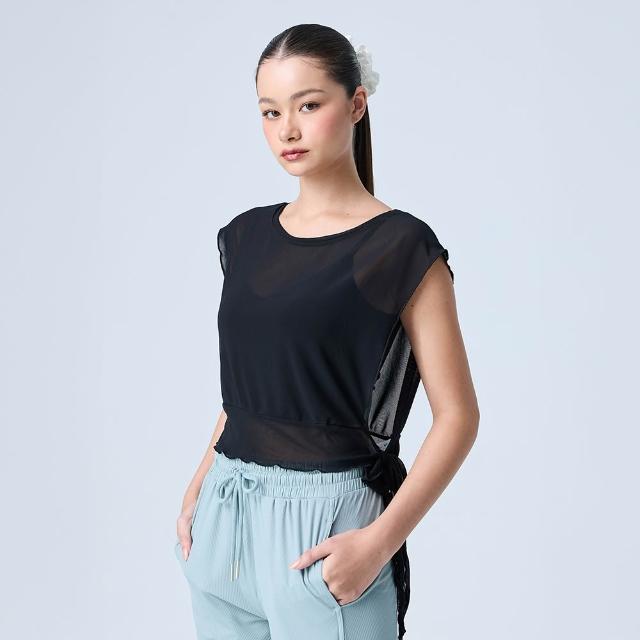 【YUANDONGLI 元動力】真兩件網紗罩衫運動內衣(四色；S-L；4253563801)