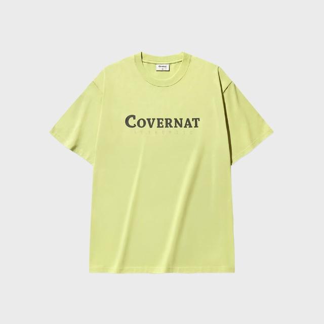 【COVERNAT】男女款-經典款Logo短袖T恤(UNI短袖上衣 黑/深海軍藍/混灰/萊姆綠/天藍/白色)