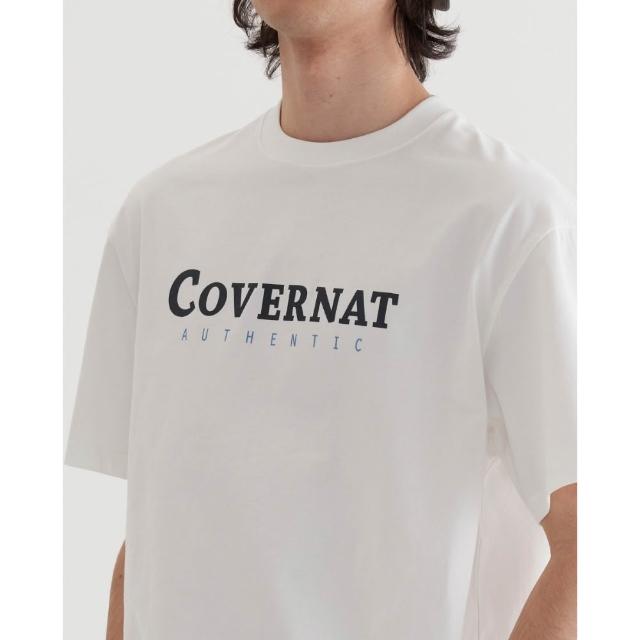 【COVERNAT】官方旗艦館 男女款- Logo短袖T恤 (UNI短袖上衣 黑/萊姆綠/燕麥/白色)