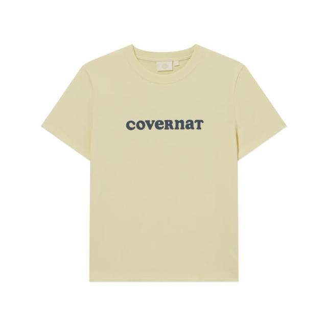 【COVERNAT】官方旗艦館 男女款- Logo短袖T恤 (UNI短袖上衣 黑/萊姆綠/燕麥/白色)