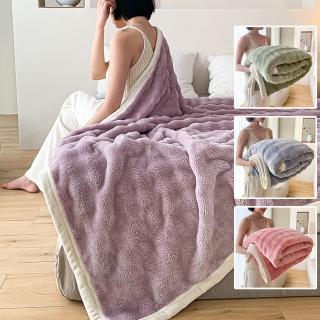 【ALAI 寢飾工場】托斯卡泡泡兔毛絨毯 150 x 200cm(1入 多色任選 保暖被/冬被/毛毯/毯子)