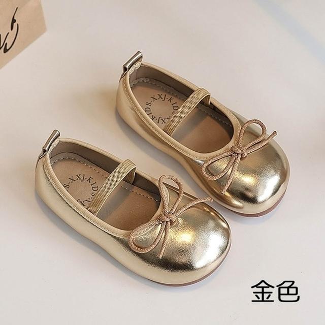 【橘魔法】圓頭亮面蝴蝶結公主鞋(娃娃鞋 鞋子 女童 兒童 童裝 童鞋 皮鞋 表演 禮服 生日 萬聖節 婚禮)