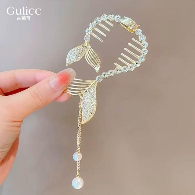 【Gulicc 古莉可】馬尾扣 氣質流蘇 花朵馬尾夾(7夕情人節 生日 髮飾 頭飾 流蘇)