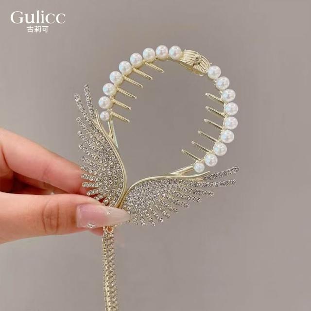 【Gulicc 古莉可】馬尾扣 氣質流蘇 花朵馬尾夾(7夕情人節 生日 髮飾 頭飾 流蘇)