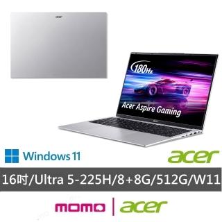 【Acer 宏碁】16吋Ultra 5效能筆電(Aspire Gaming/AGM16-71P-50YD/Ultra 5-225H/16G/512G/W11)