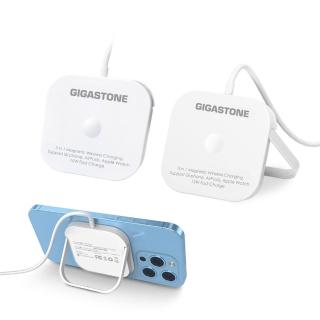 【Gigastone 立達國際】2入組 WP-5320W 15W多合一磁吸無線充電盤 (MagSafe/iPhone17/蘋果耳機)