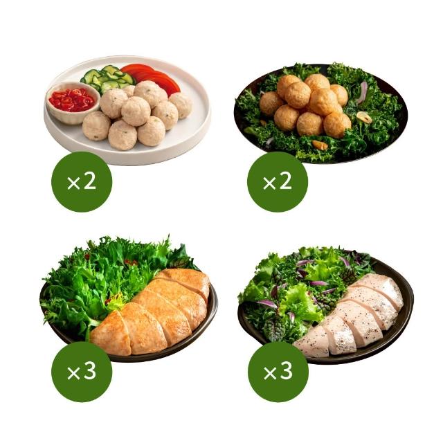 【金豐盛】經典嫩雞胸6包+雞Ｑ丸4包組（多口味可選/即食/蛋白質)
